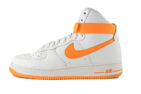 nike air force ones orange and white