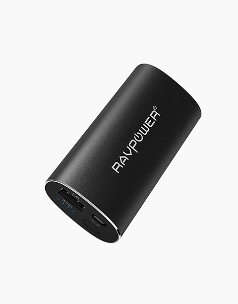 6700mAh Aluminum Power Bank By Ravpower with iSmart Technology | Black