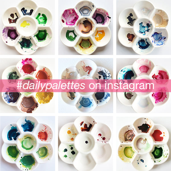 #dailypalettes with @meandering_mari on Instagram: what do you see in my leftover paint?? || Mari Orr Art