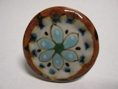 Ken Edwards Large Drawer Pull (D8) is the largest of our drawer knobs. Each one is stoneware that is fired in a kiln at 1,000 degrees. Each knob is a one of a kind work of art.