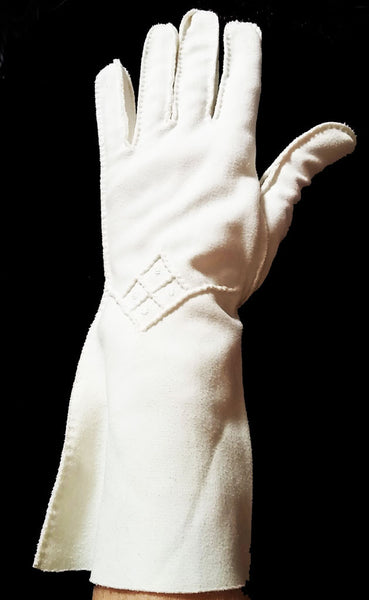 off white wedding gloves