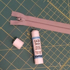 fabric glue stick for sewing on a zipper