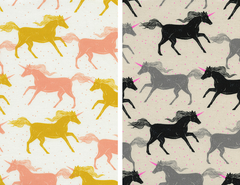 unicorns magic forest by sarah watts of cotton + steel fabrics