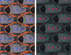 fish magic forest by sarah watts for cotton + steel fabrics