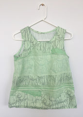 maker spotlight kelly crowley of bake simple willow tank in carolyn friedlander fabric sew very modern by owl and drum