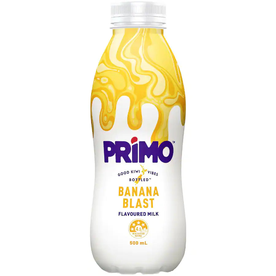Primo Flavoured Milk Banana Blast 500ml X 12 Bottle Mid Year Sale
