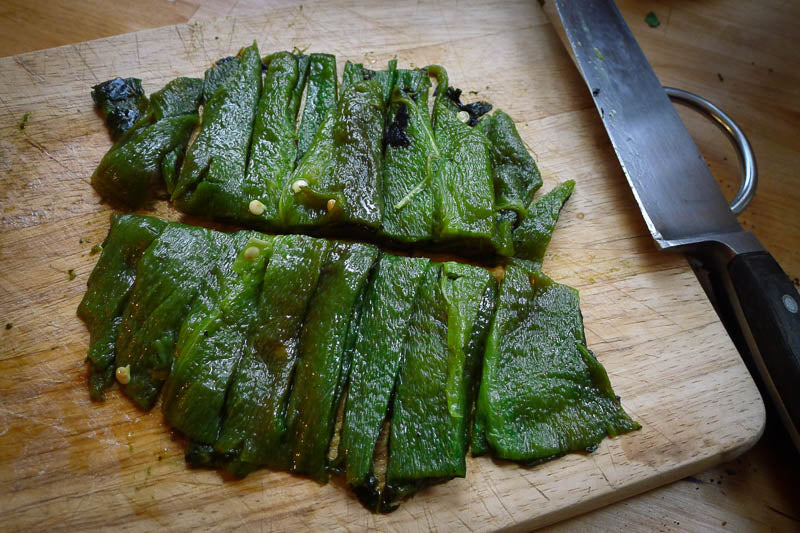 Rancho Gordo Cooking Soups Recipe for Poblano Soup made with poblano chiles seasoned with a hint of Mexican Oregano