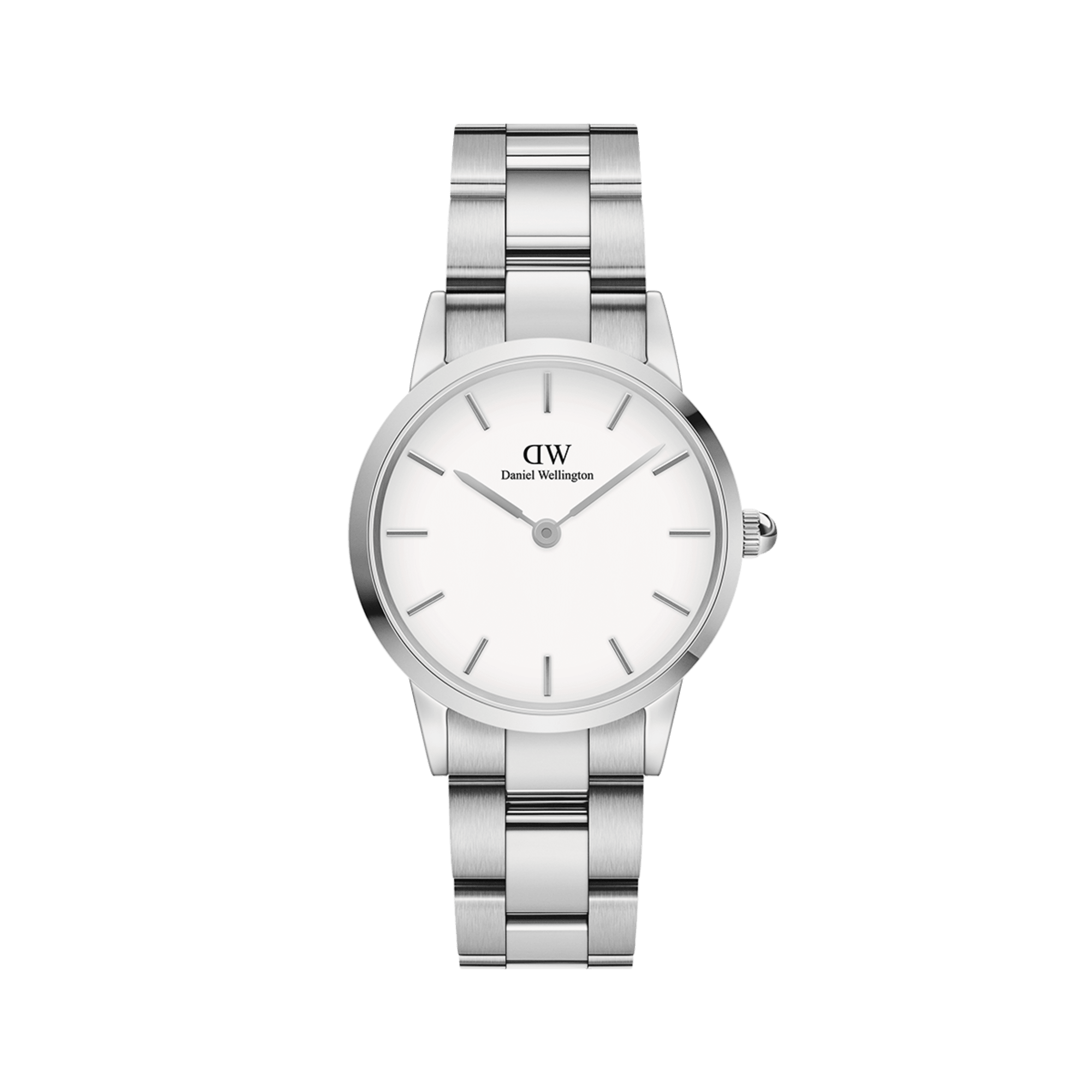 Iconic Link - Silver watch with White dial 36mm | DW