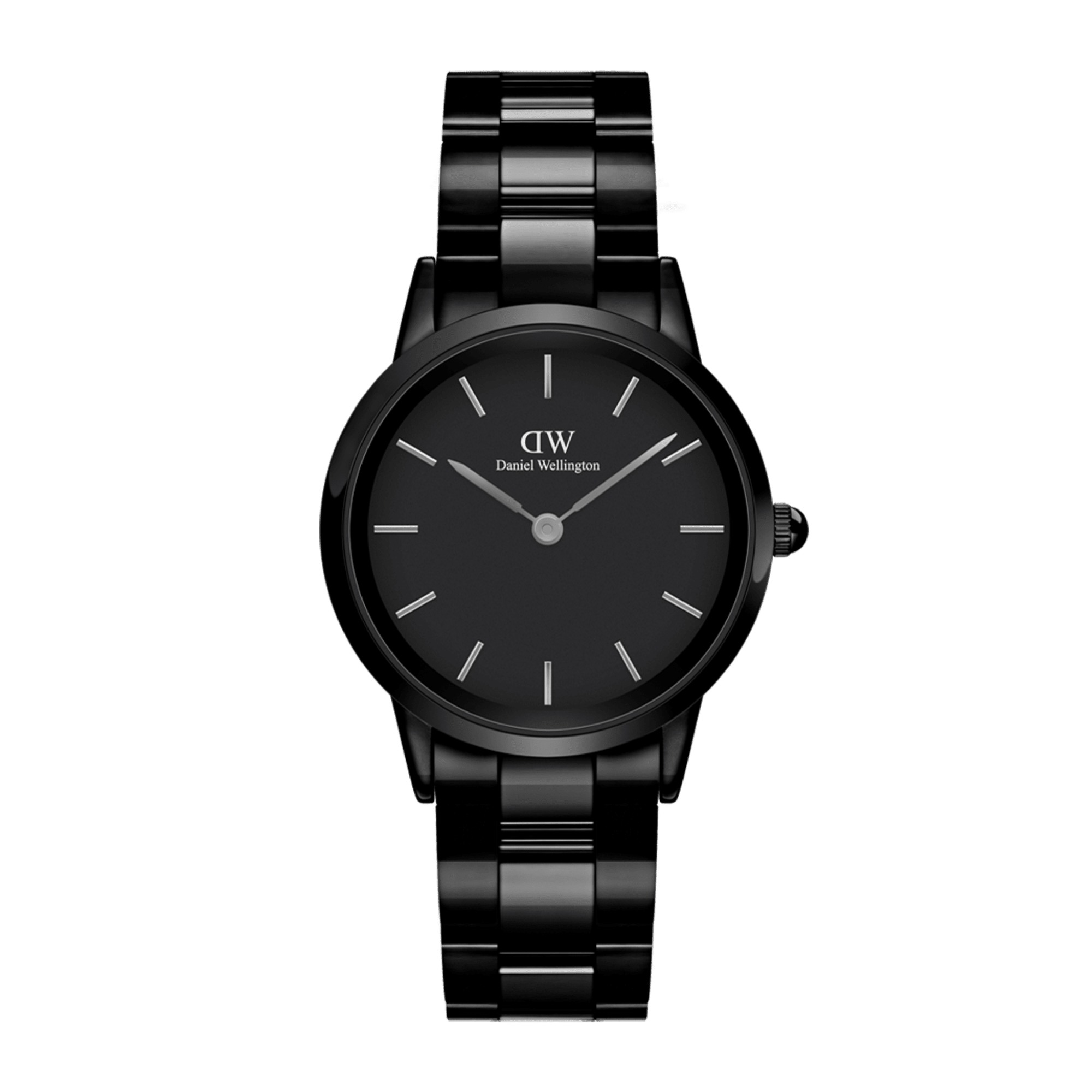 Iconic Link Ceramic - Stylish black ceramic watch 32mm | DW