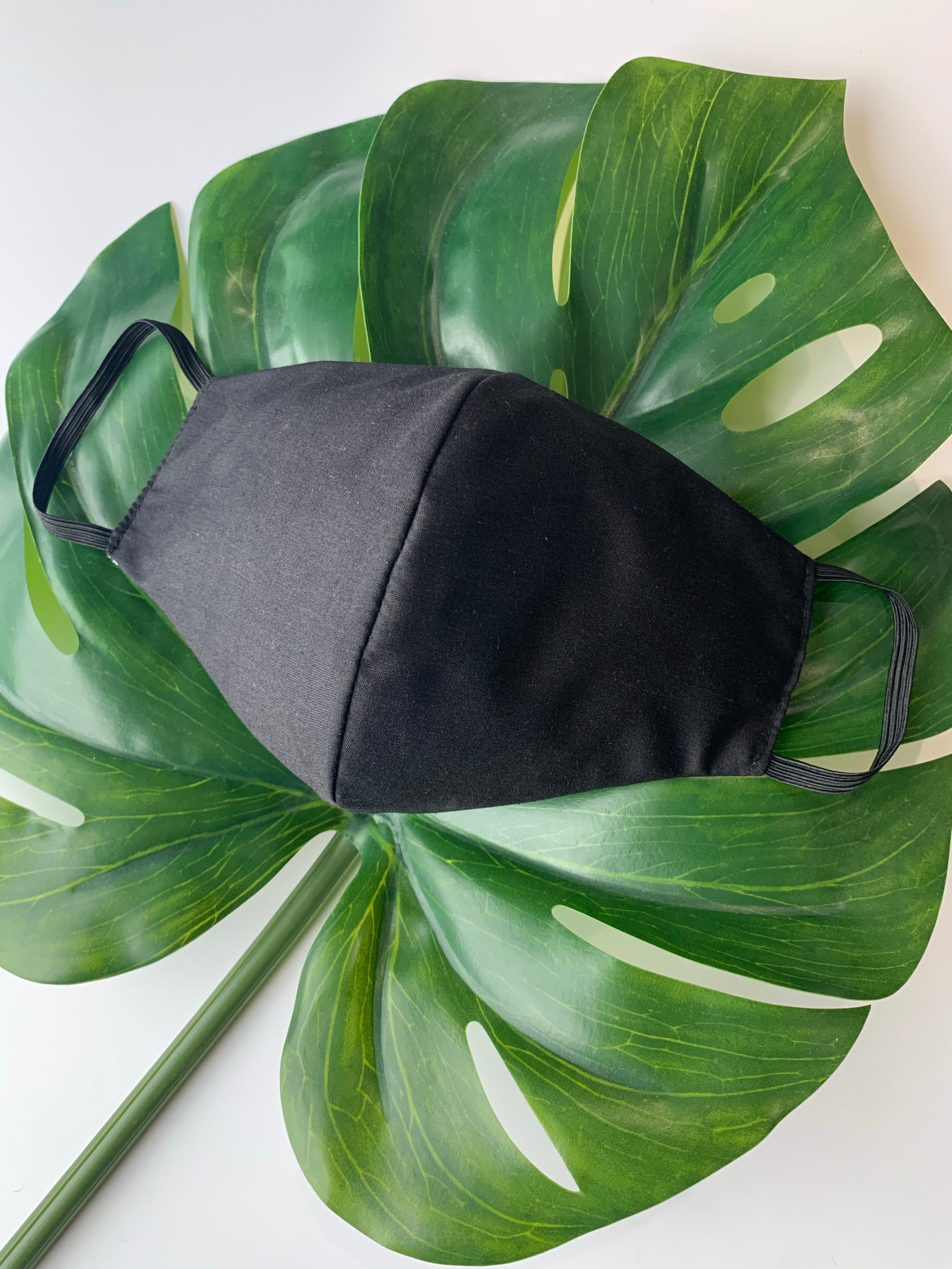 Face Mask: Reversible in Black/White Floral x Black - Chynna Dolls Swimwear