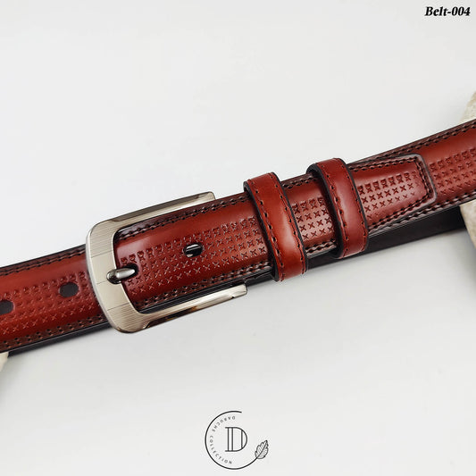 Premium Bright Brown Textured Belt