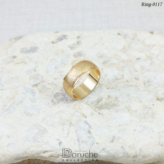 Gold Plated Textured Finger Ring