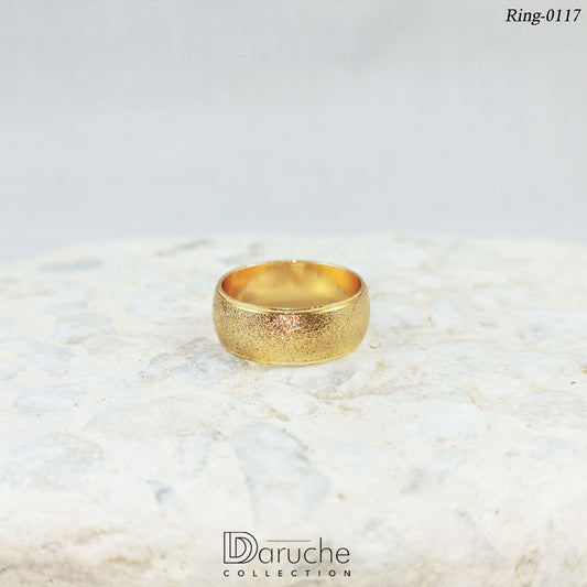 Gold Plated Textured Finger Ring