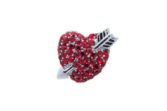 Crystal Heart Lapel Pin 
