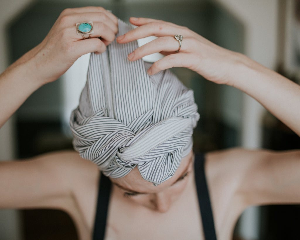 Wearing Head Wraps after chemotherapy