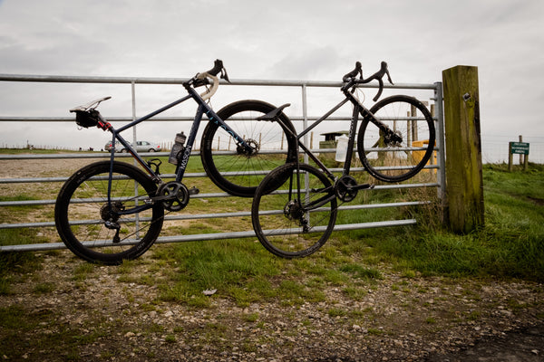 Mason Bikes with Hunt Wheels at the Summit of Firle Beacon 