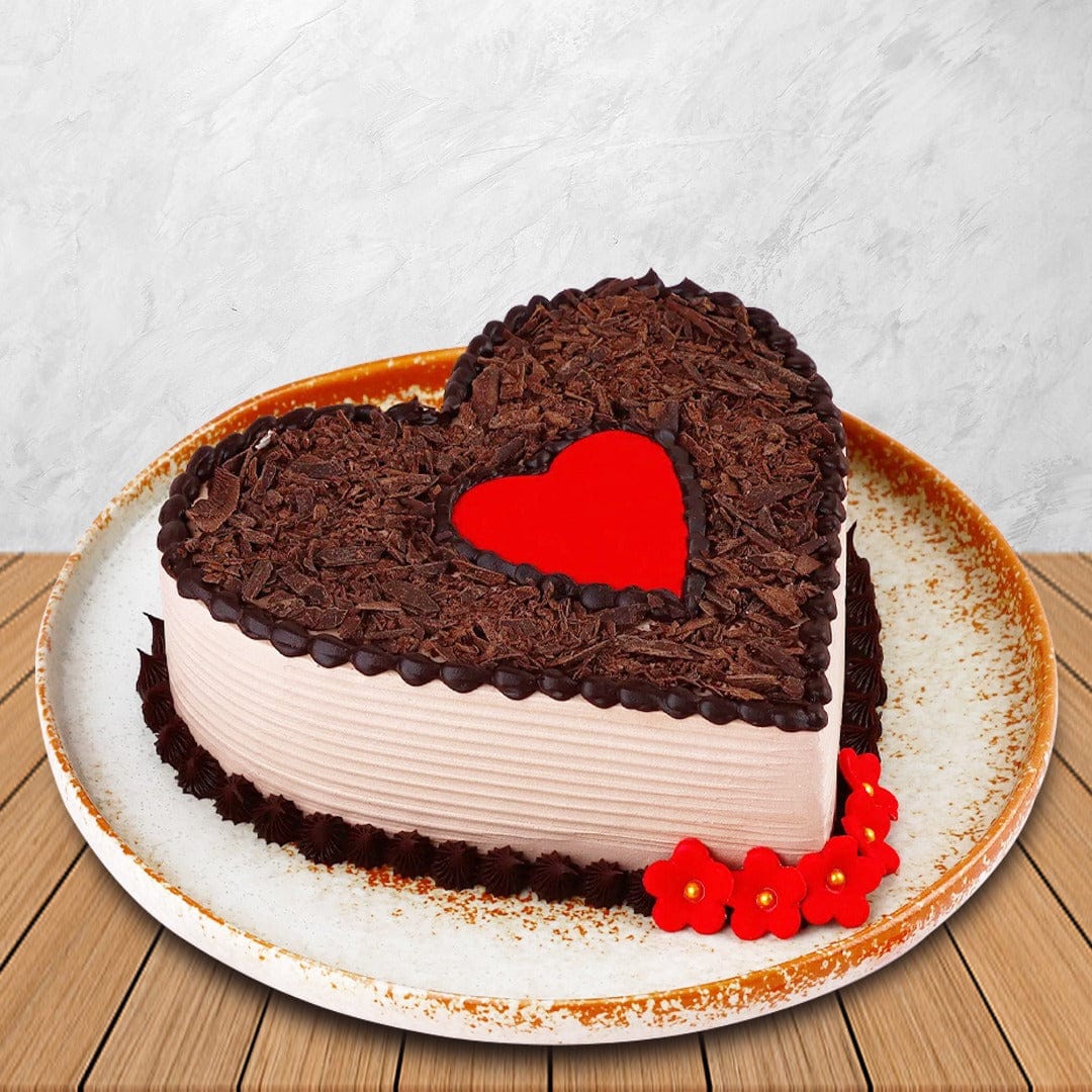 Choco Heart Shaped Cake – BakersG India