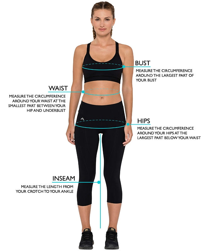 Varley Women's Activewear Sizing Guide - Dancewear Centre