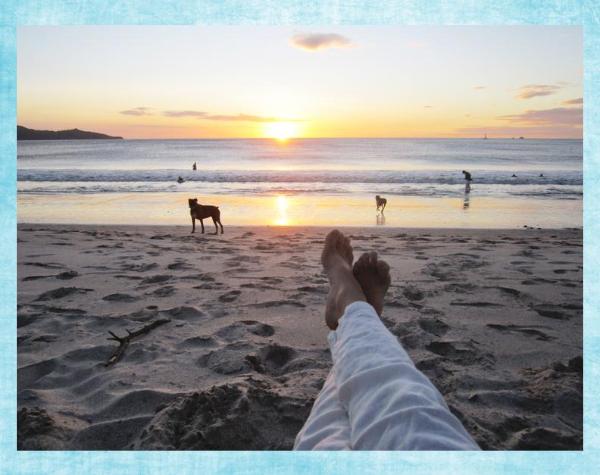 relaxing on the beach - making happy memories 