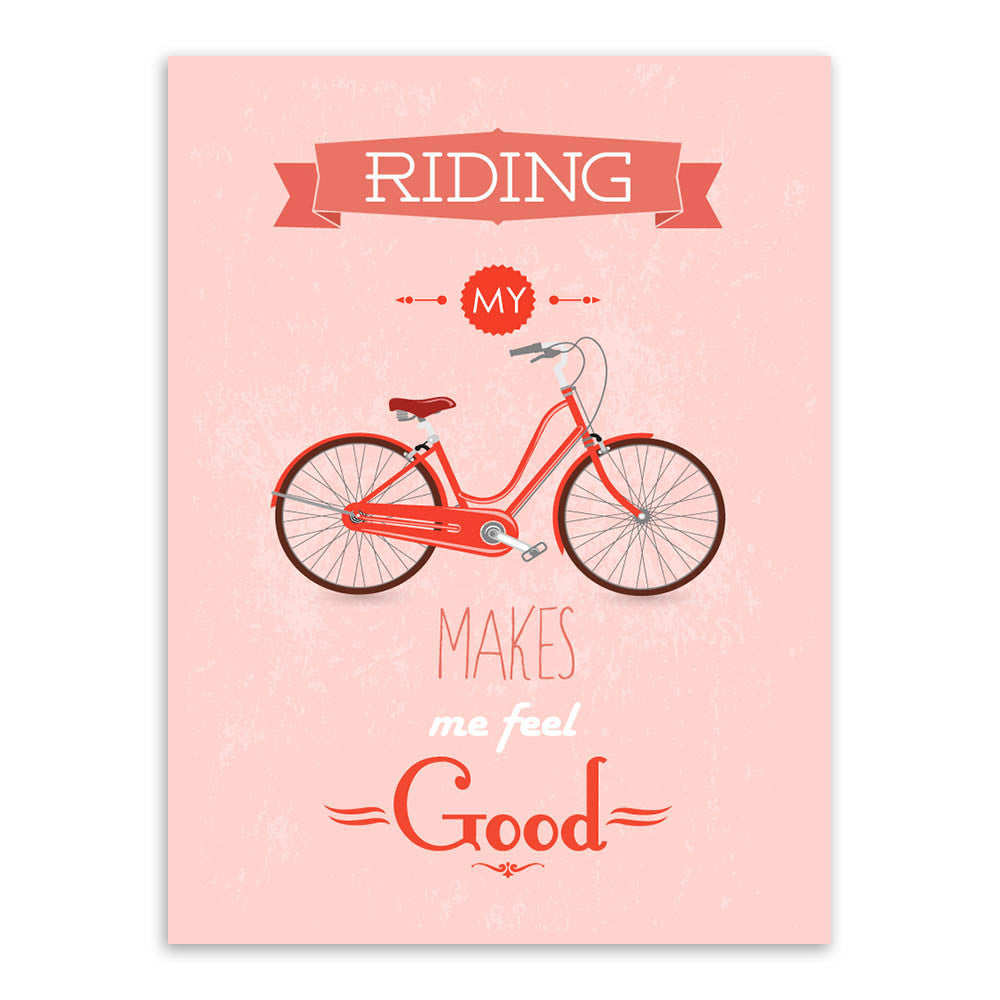 Modern Inspirational Bike Bicycle Quotes Typography Poster Print A4 Vintage Canvas Painting Bedroom Pop Wall Art Home Decor Gift