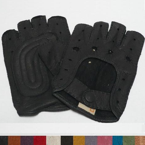 leather half gloves ladies