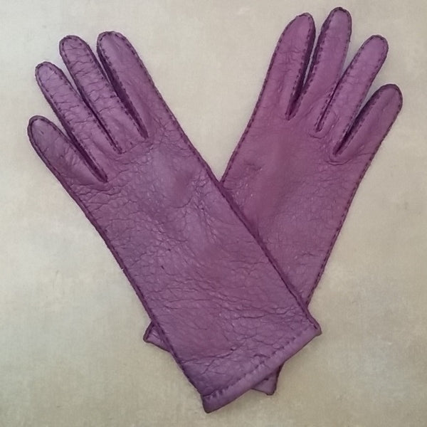 lavender leather gloves