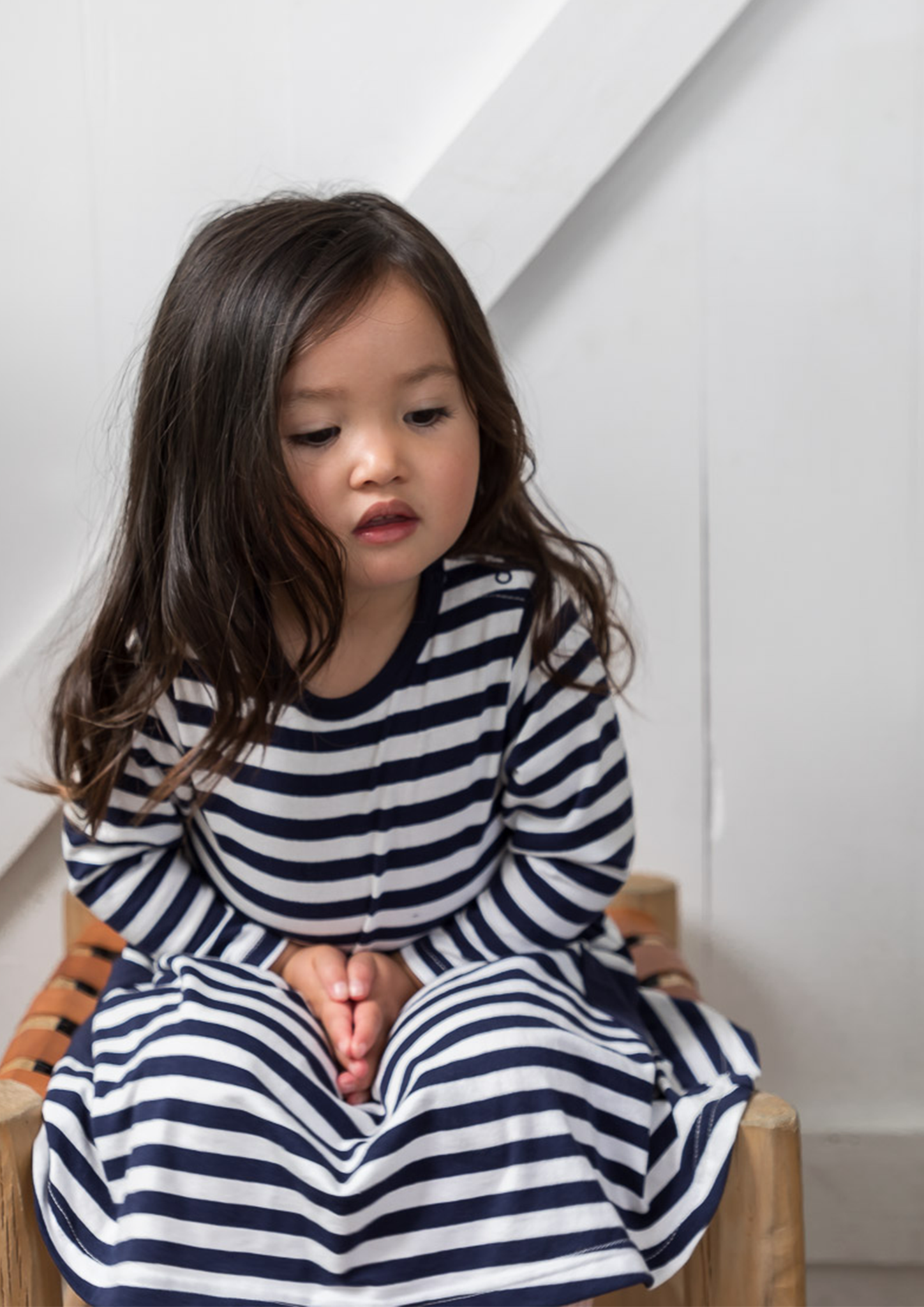 classic navy stripe dress