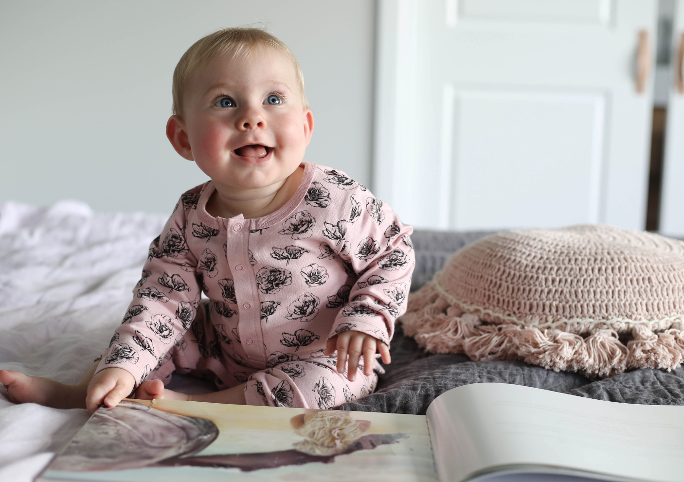 peony baby suit