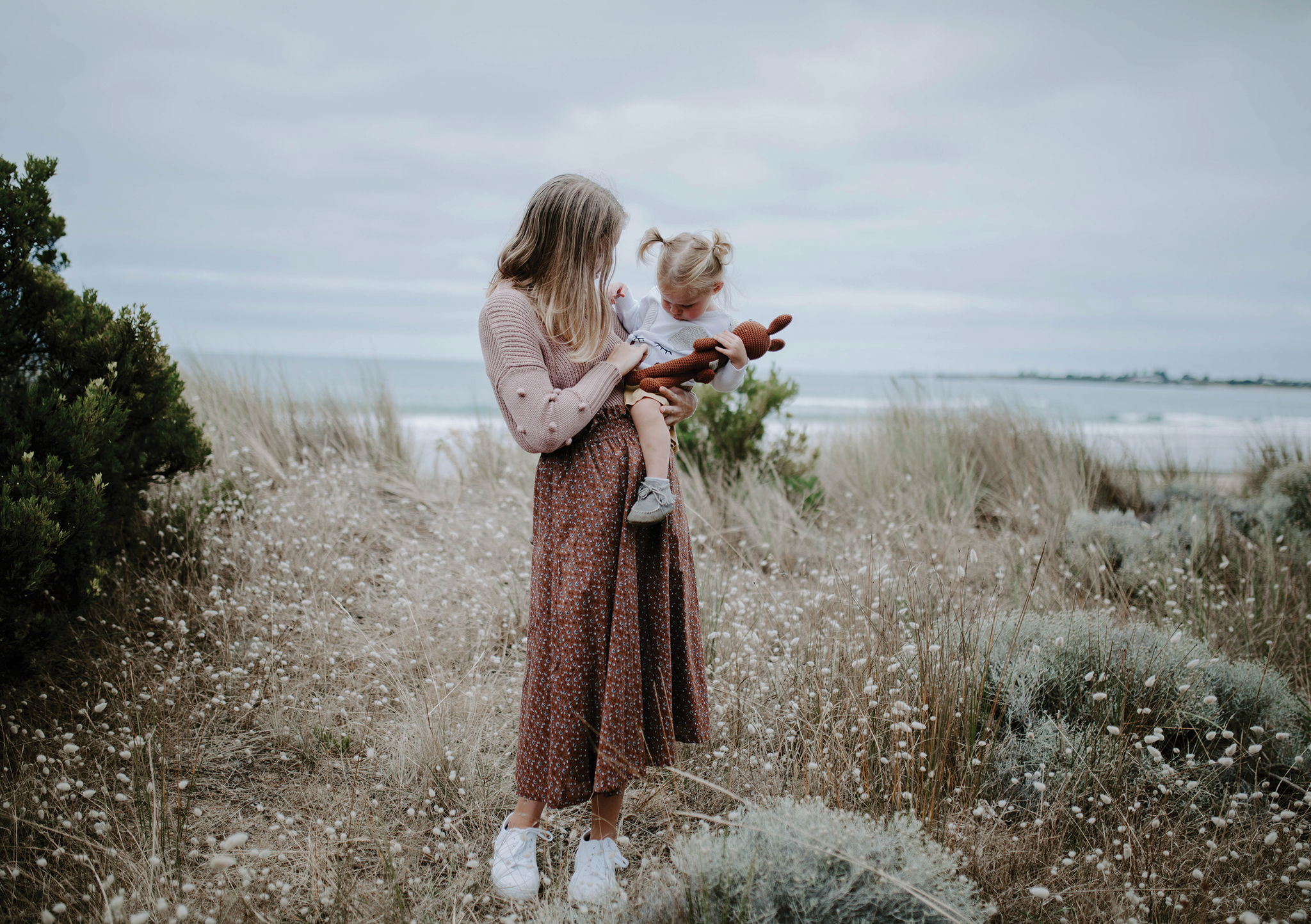 LEAH SKIRT RUST FLORAL