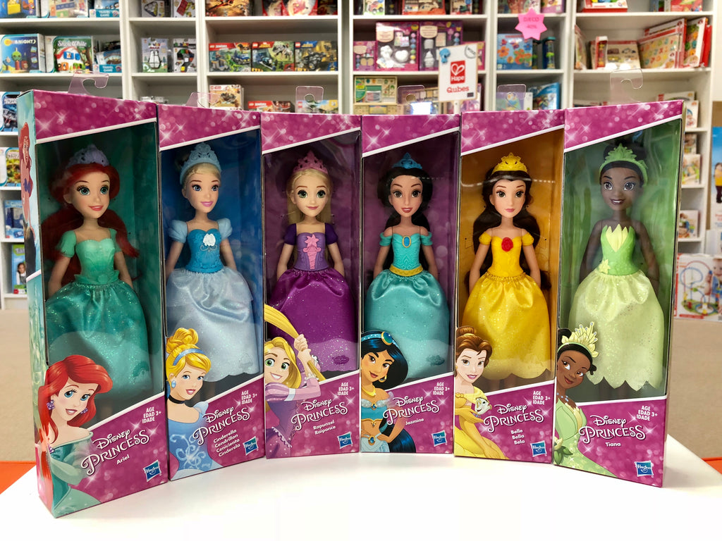 box of disney princess dolls