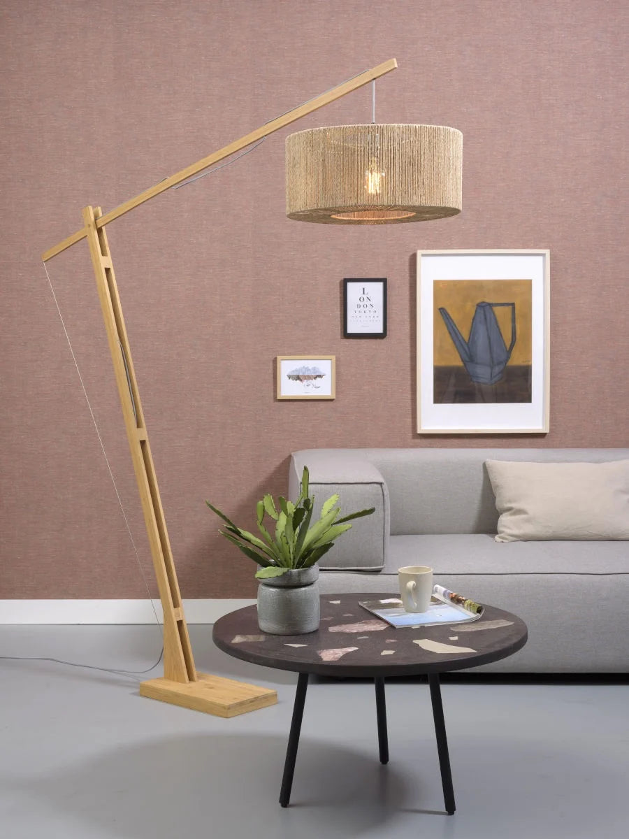 Beschikbaar verf liter Good&Mojo Floor lamp H.207cm shade 50x22cm – PristineHomeFurniture