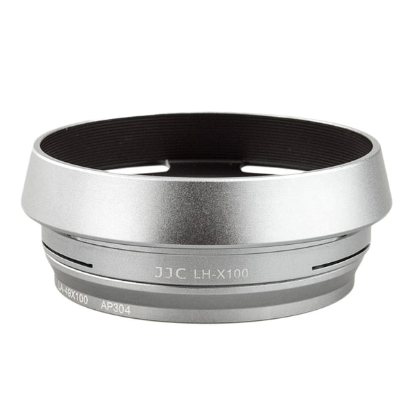 Lens Hood Set JJC for Fuji Fujifilm X100F X100S X100T X100 X70 Replaces Fujifilm LH-X100 Lens Hood & Adapter Ring Aluminum alloy-Silver 1 pack 