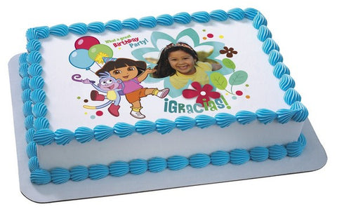 Dora the Explorer Birthday Party Photo Cake