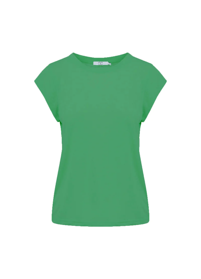 Coster - CC Heart Basic T-shirt Rund i Emerald Grøn – Lykke