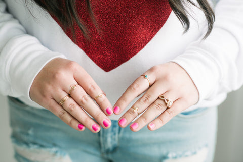 Sassy Red Lipstick featuring Stefanie Sheehan Handmade Jewelry Rings