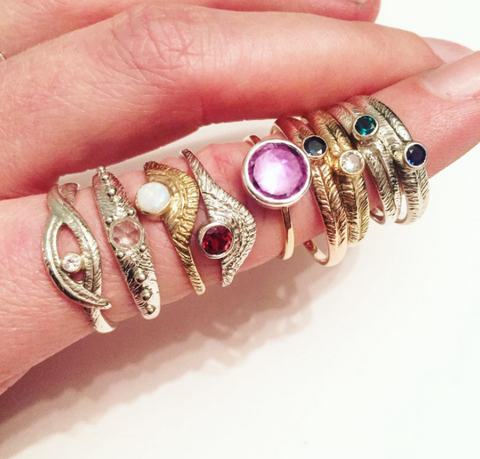 Gemstone Rings by Stefanie Sheehan