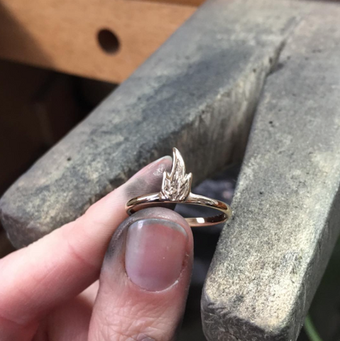 Gold Fire Ring