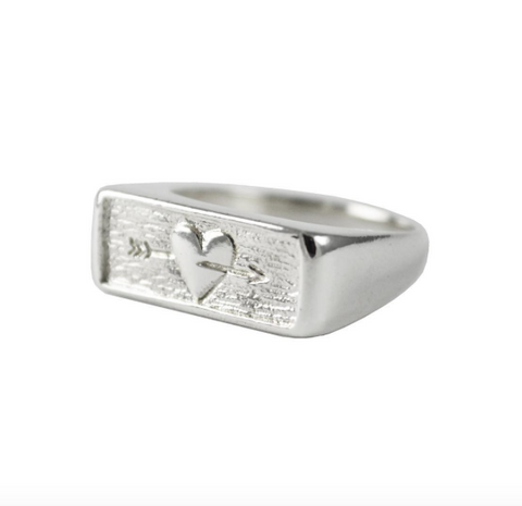 Silver Follow Your Heart Ring 