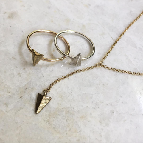 Arrow Rings and Necklace