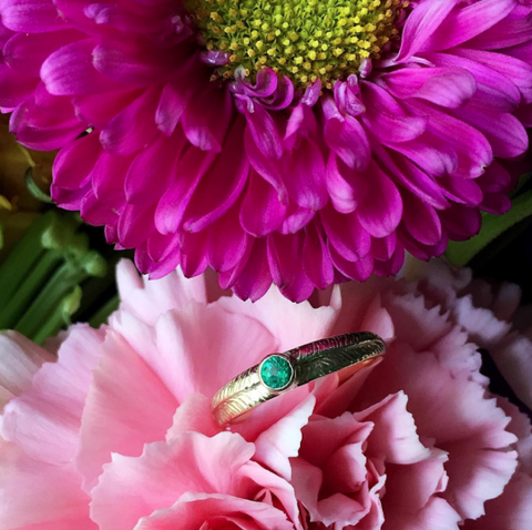 Emerald Palm Ring