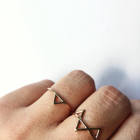 Thin Gold Rings, Spike Rings 