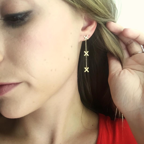 X Dangle Earrings