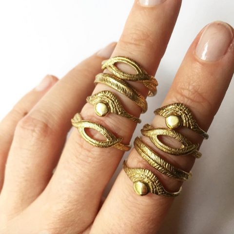 Palm Leaf Rings, Sun Rings 