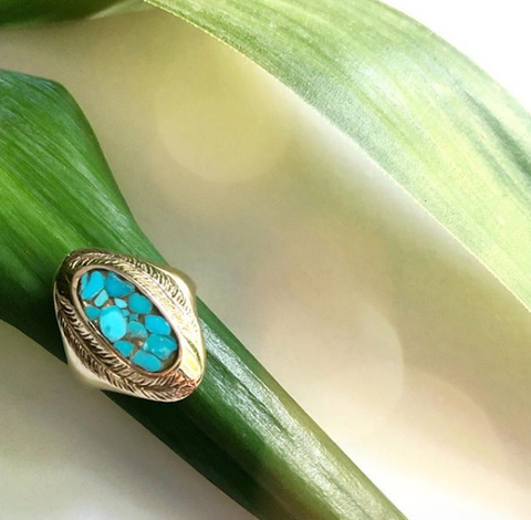 Crushed Turquoise Ring