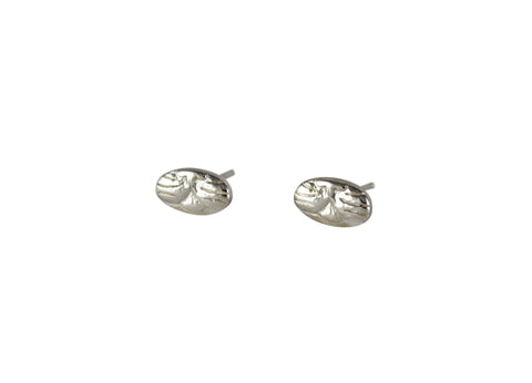 Silver Cat Stud Earrings by Stefanie Sheehan Handmade Jewelry