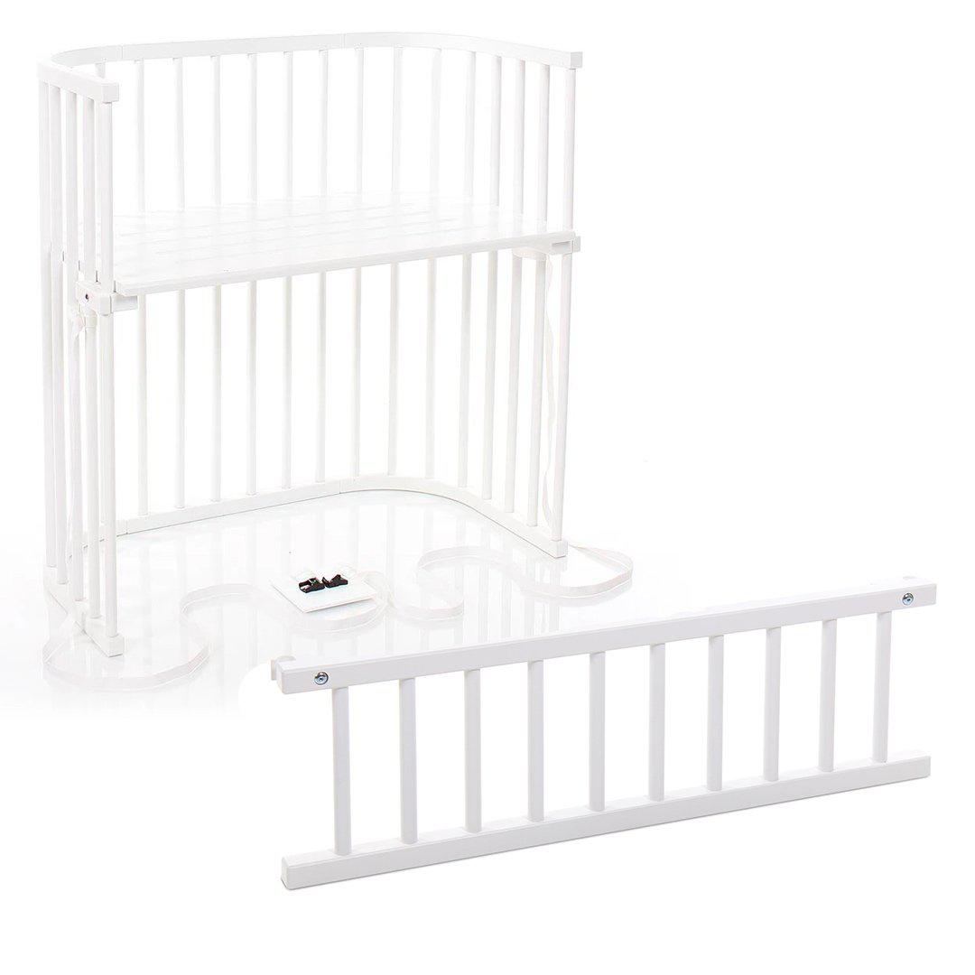 Babybay Boxspring Bedside Crib Side Rail White Natural Baby