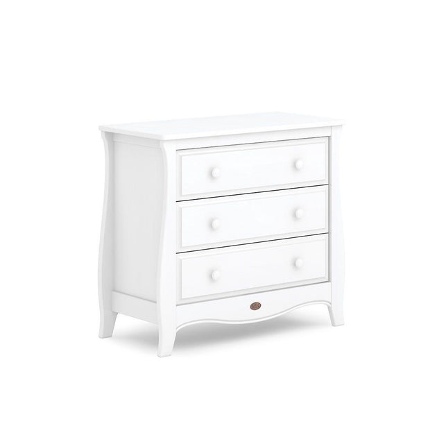 Boori Sleigh 3 Drawer Chest In Barley White Natural Baby Shower