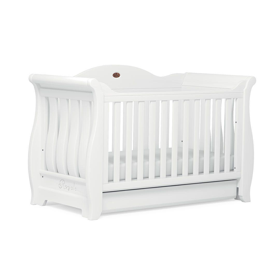 white sleigh cot bed