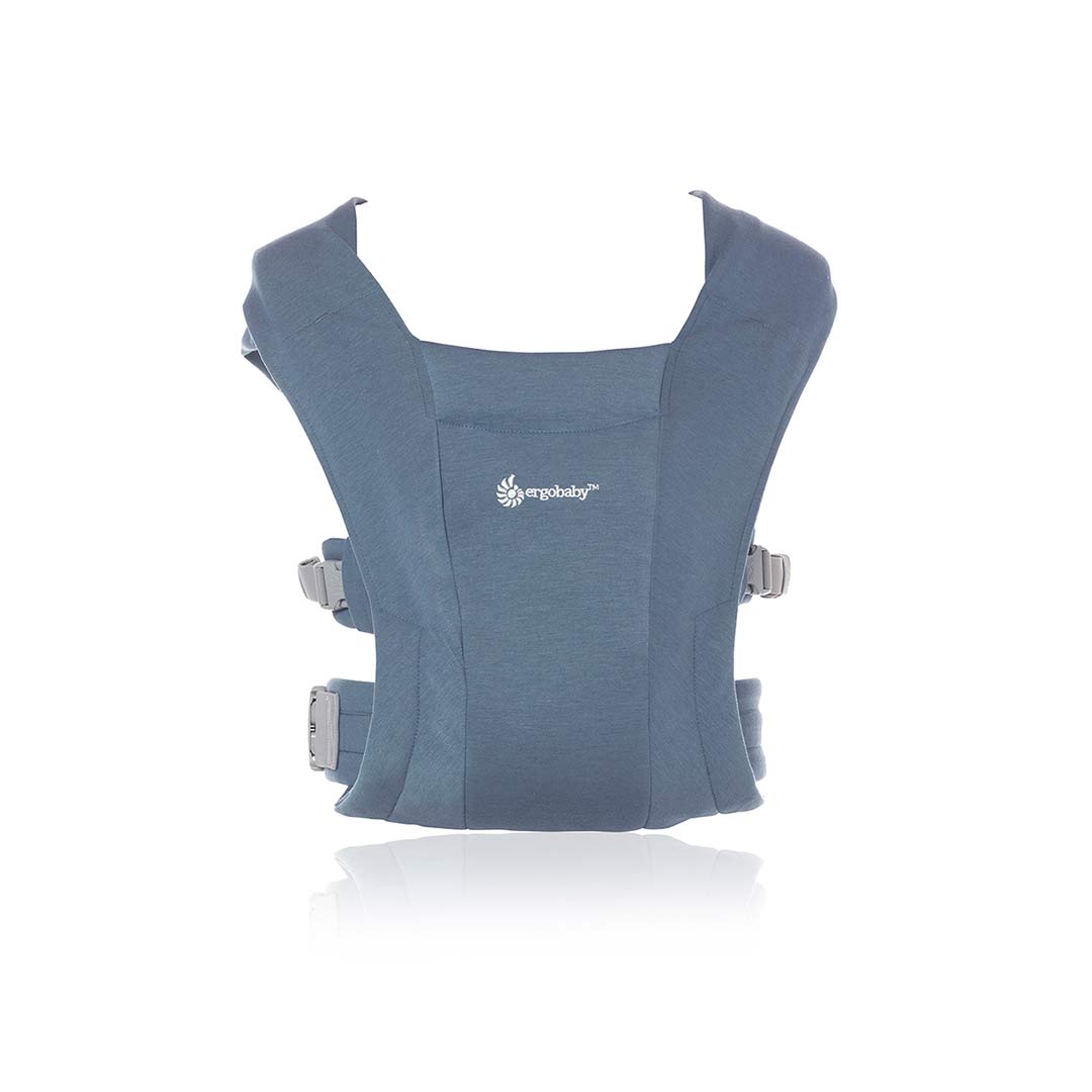 blue baby carrier