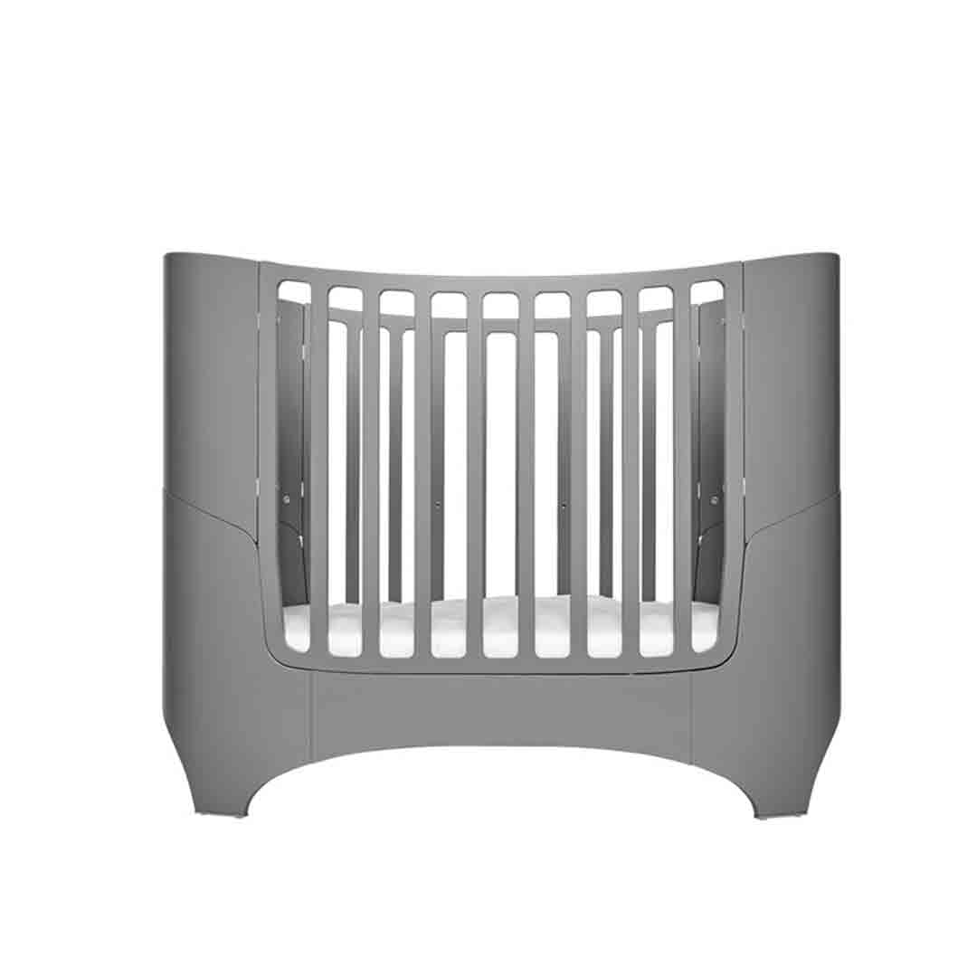 white and grey cot bed